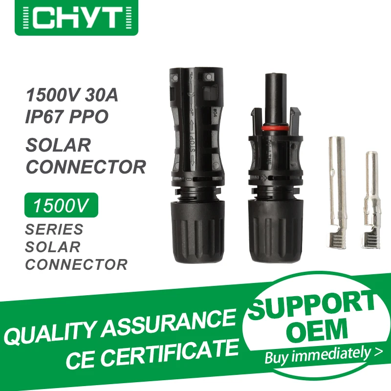 Free Shipping 1500V IP67 Male Female Solar Cable Connector 30A Photovoltaic Accessories For Solar Cable 2.5mm2 4mm2 6mm2 10mm2
Free Shipping 1500V IP67 Male Female Solar Cable Connector 30A Photovoltaic Accessories For Solar Cable 2.5mm2 4mm2 6mm2 10mm2