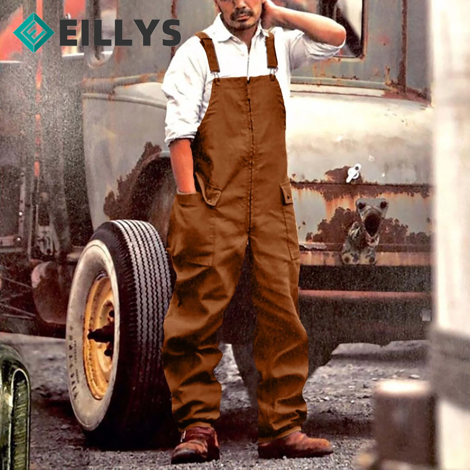 Men's Baggy Overalls Trousers Jumpsuits Men Vintage Overalls Male One-piece Techwear Work Pants Loose Cargo Jumpsuit Streetwear
Men's Baggy Overalls Trousers Jumpsuits Men Vintage Overalls Male One-piece Techwear Work Pants Loose Cargo Jumpsuit Streetwear