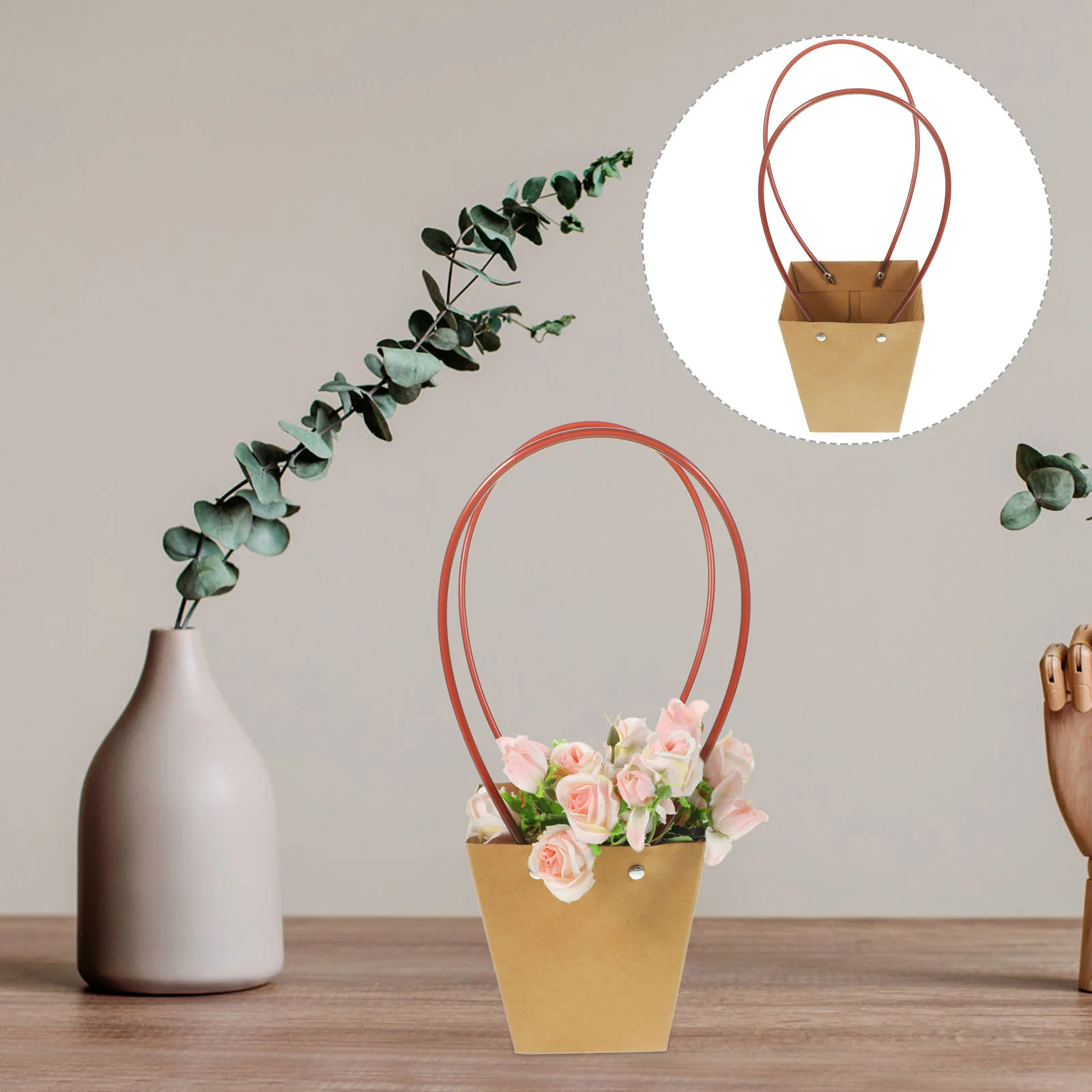 6Pcs Kraft Paper Gift Bags Flower Gift Bag with Handle Waterproof Bouquet Carrier Bag
6Pcs Kraft Paper Gift Bags Flower Gift Bag with Handle Waterproof Bouquet Carrier Bag