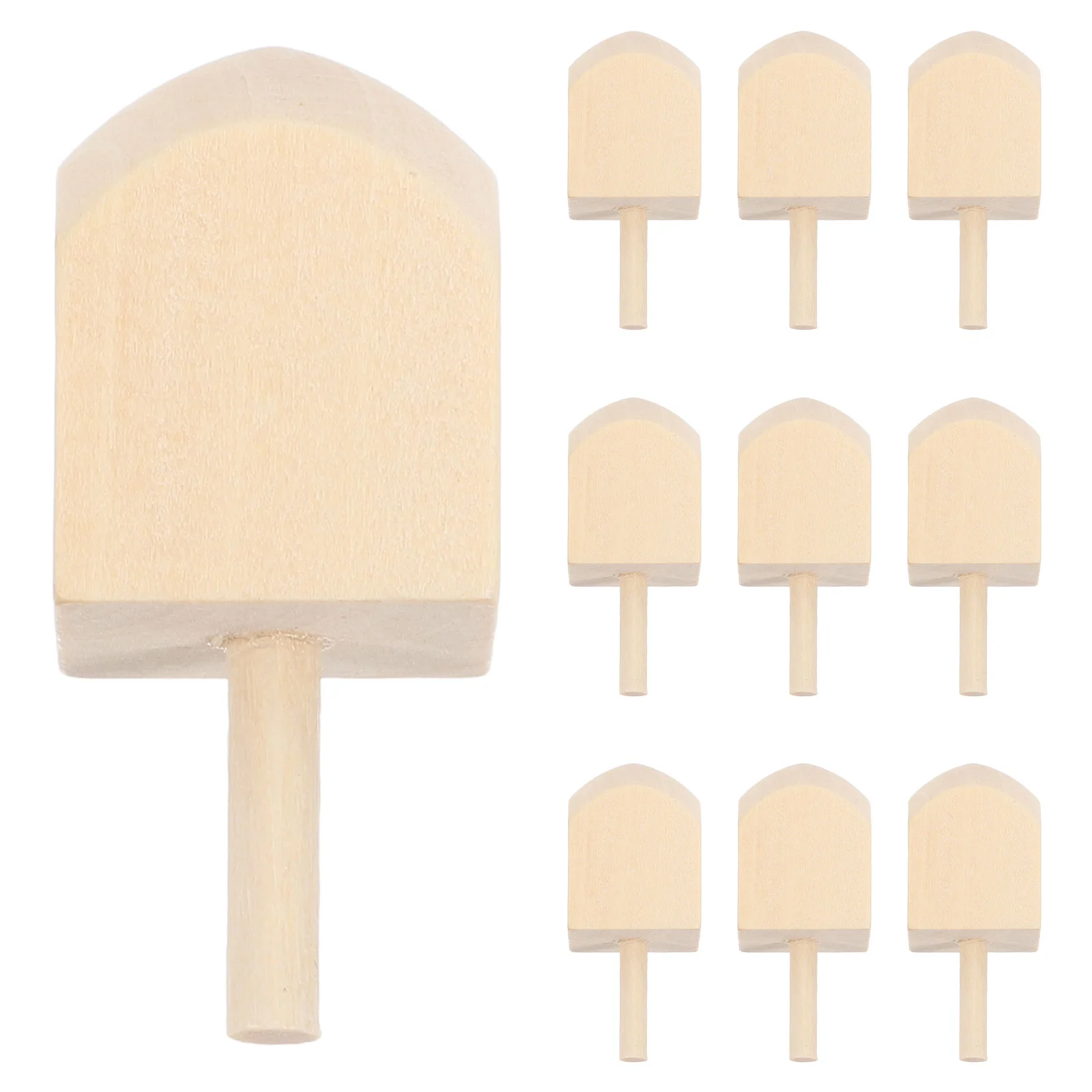 10 шт. деревянные волчки Hanukkah Dreidel неокрашенные игрушки Dreidels гироскоп