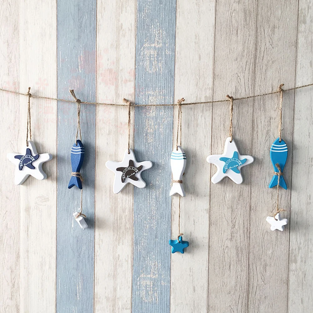 Mediterranean Starfish Hung Fish Nautical Decor Wooden Hanging Adorn Crafts Marine Pendant Home Hanging Oranments For Kids Room
Mediterranean Starfish Hung Fish Nautical Decor Wooden Hanging Adorn Crafts Marine Pendant Home Hanging Oranments For Kids Room