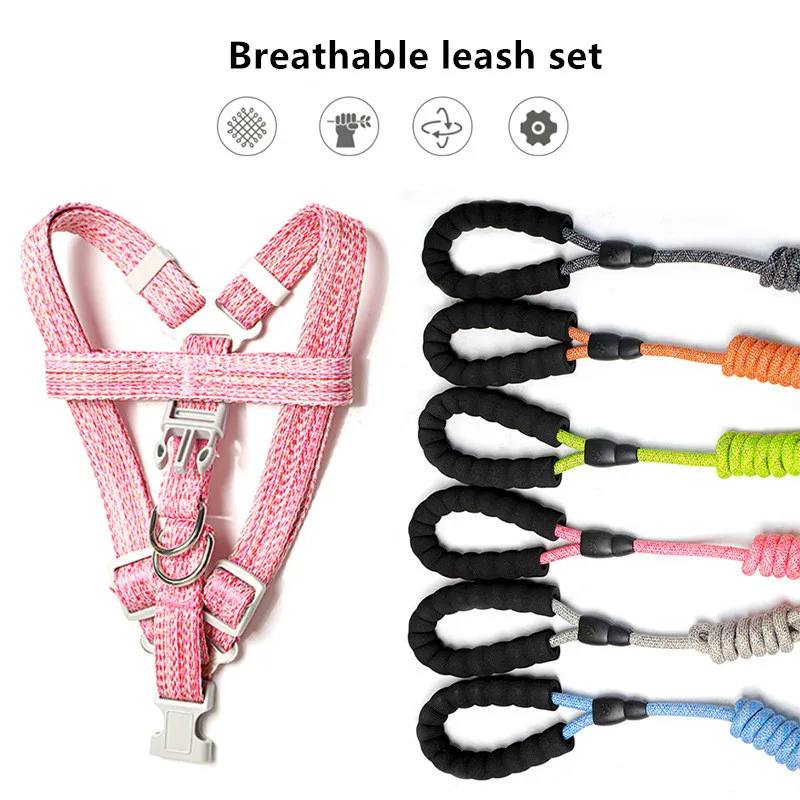 Nylon Pet Dog Harness No Pull Adjustable Dog Vest Leash Classic Running Leash Strap Belt for Small Medium Large Dogs 
Nylon Pet Dog Harness No Pull Adjustable Dog Vest Leash Classic Running Leash Strap Belt for Small Medium Large Dogs
