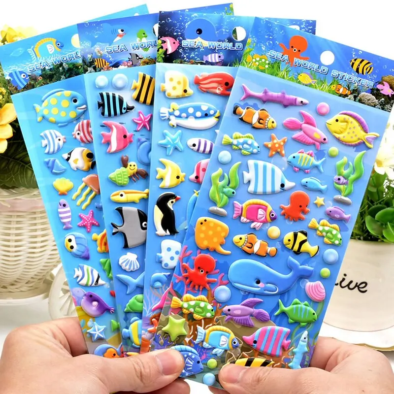 Animal Shark Dolphin Fish Stereo 3D Bubble Sticker Diary Sticker Decoration Stickers Cute Children's Cartoon Sticker Toys
Animal Shark Dolphin Fish Stereo 3D Bubble Sticker Diary Sticker Decoration Stickers Cute Children's Cartoon Sticker Toys