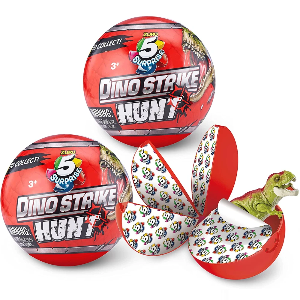 5 Surprise Dino Strike Hunt Dinosaur Attack Hunting Series 3 Mystery Collectible Capsules Double Pack Toys for Children
5 Surprise Dino Strike Hunt Dinosaur Attack Hunting Series 3 Mystery Collectible Capsules Double Pack Toys for Children