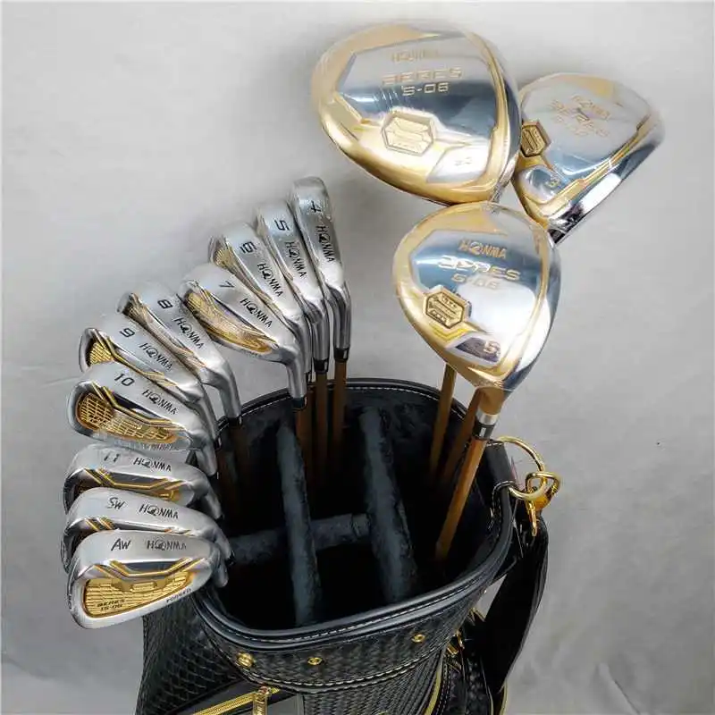 New golf club set HONMA BERES series full S-06 4 star carbon iron set golf club iron wood golf putter without bag
New golf club set HONMA BERES series full S-06 4 star carbon iron set golf club iron wood golf putter without bag