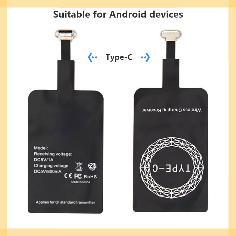 NEW2023 Wireless Charging Receiver Micro USB Type C Fast Wireless Charger Adapter
NEW2023 Wireless Charging Receiver Micro USB Type C Fast Wireless Charger Adapter