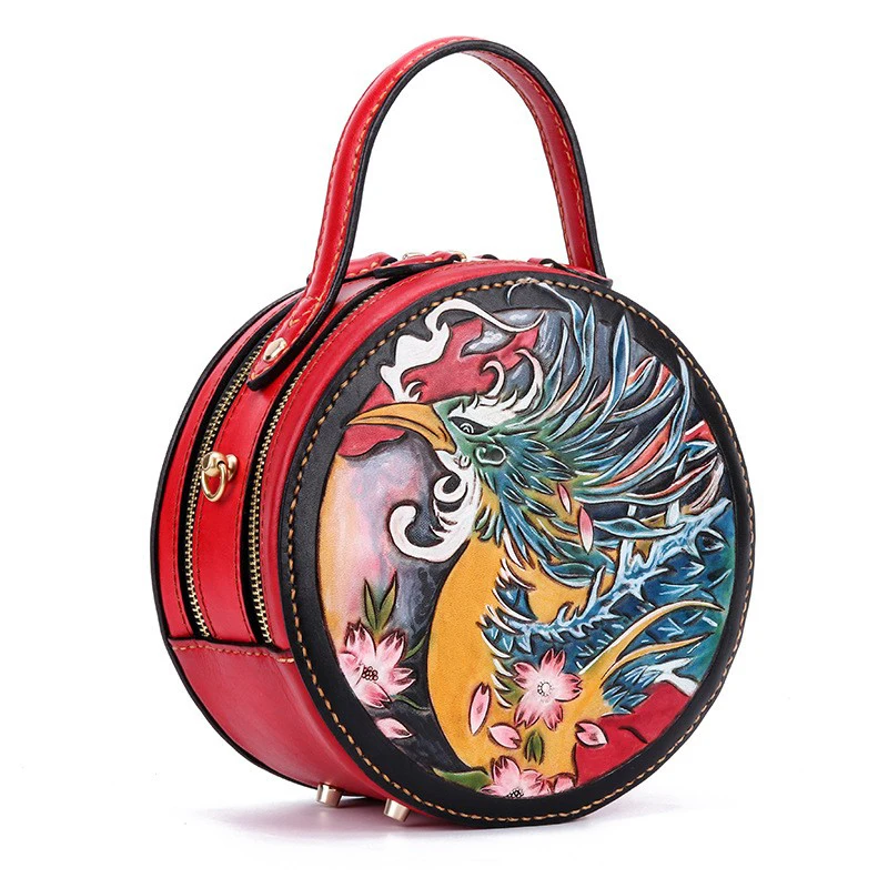 Round Bags for Women 2022 New Leather Carving Vintage Crossbody Cowhide Handbag Handmade by Craftsman Customized Luxury Designer
Round Bags for Women 2022 New Leather Carving Vintage Crossbody Cowhide Handbag Handmade by Craftsman Customized Luxury Designer