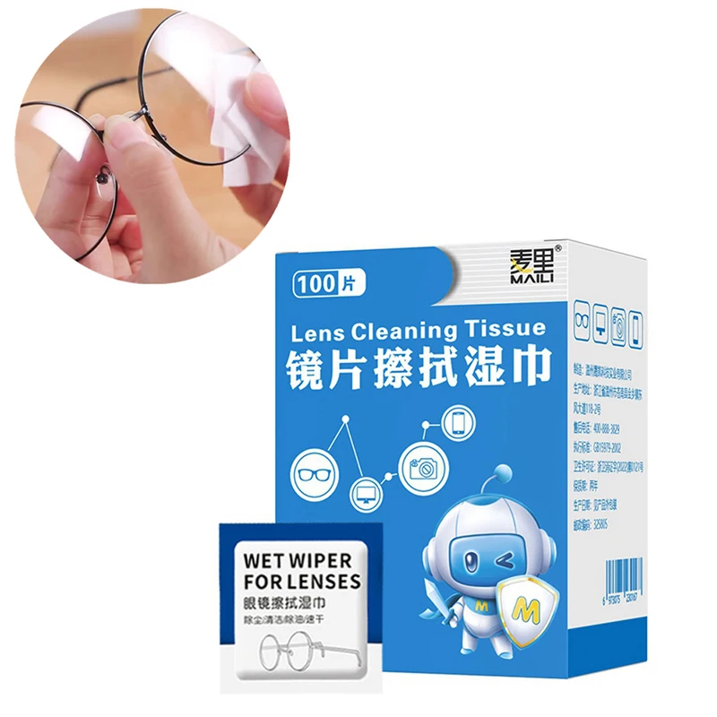 100pcs/box Glasses Cleaner Wet Wipes Disposable Anti Fog Misting Dust Remover Cleaning Lens Sunglasses Phone Screen Computer
100pcs/box Glasses Cleaner Wet Wipes Disposable Anti Fog Misting Dust Remover Cleaning Lens Sunglasses Phone Screen Computer