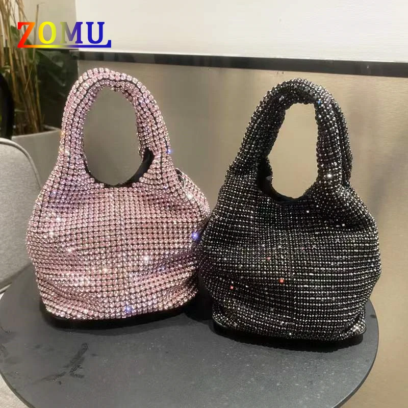 ZOMU 2022 Luxury women's Bag Crystal Diamond Ladies Handbag Full of Diamonds Shiny One Shoulder Messenger Bag Chain Bucket Bags
ZOMU 2022 Luxury women's Bag Crystal Diamond Ladies Handbag Full of Diamonds Shiny One Shoulder Messenger Bag Chain Bucket Bags