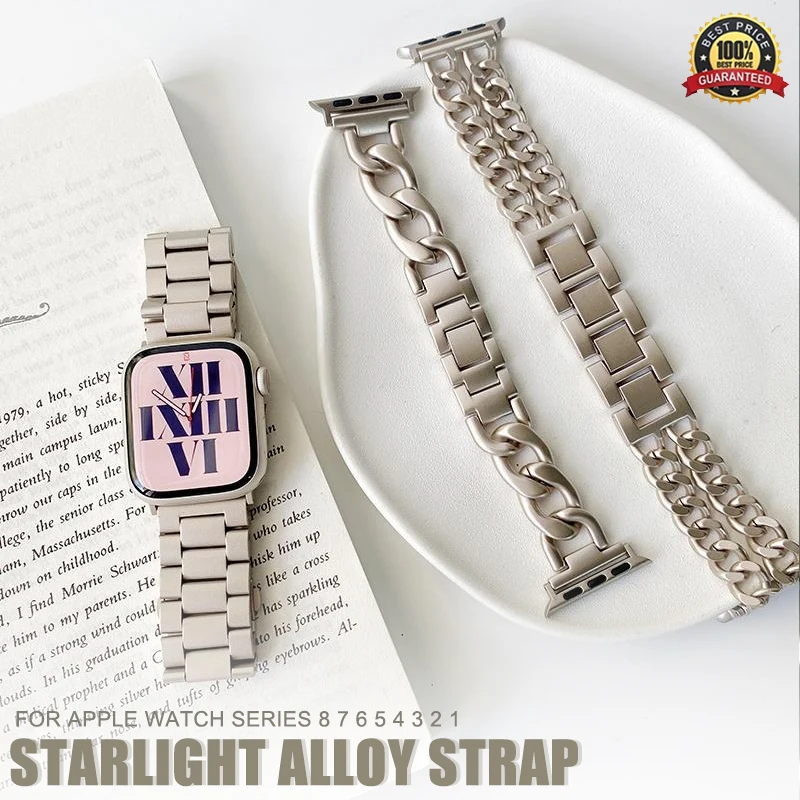 

Women Starlight Strap For Apple Watch Ultra Band 49mm 8 7 6 3 4 5 se 2 1 Strap For iWatch 41mm 45mm 40mm 38mm 42mm 44mm Bracelet