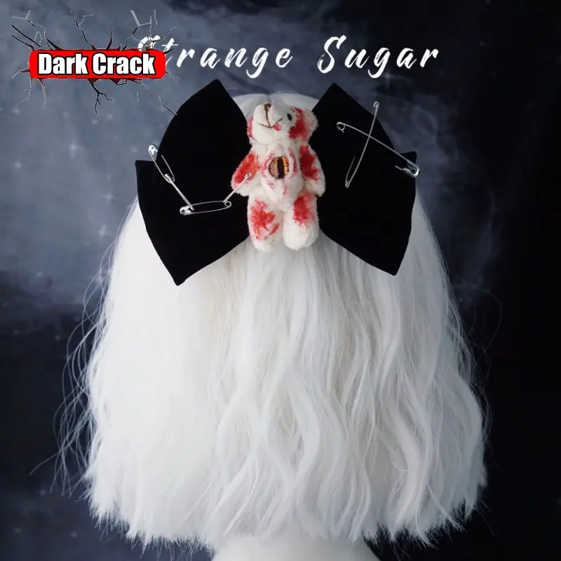 Bloody Bear Gothic Bow Hairpin Headwear Womanpunk Harajuku Y2K Spicy Girls Side Clip Lolita Decoration Versatile Everyday
Bloody Bear Gothic Bow Hairpin Headwear Womanpunk Harajuku Y2K Spicy Girls Side Clip Lolita Decoration Versatile Everyday