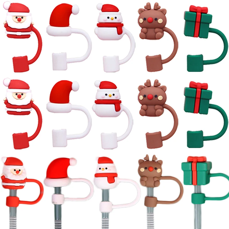6/12Pcs Christmas Straw Covers Cute Santa Snowman Silicone Straw Plug Tips Cover Reusable Dust-proof Cup Cap Home Party Decor
6/12Pcs Christmas Straw Covers Cute Santa Snowman Silicone Straw Plug Tips Cover Reusable Dust-proof Cup Cap Home Party Decor