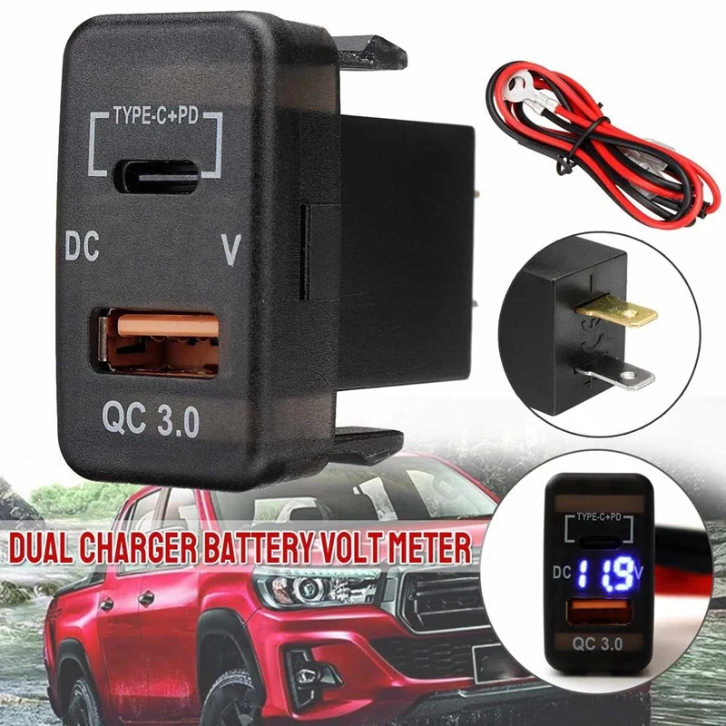 36W Dual USB Fast Charger Adapter QC3.0 Type C+PD Dashboard Socket LED Voltmeter For Honda CIVIC Accord HR-V JAZZ CITY
36W Dual USB Fast Charger Adapter QC3.0 Type C+PD Dashboard Socket LED Voltmeter For Honda CIVIC Accord HR-V JAZZ CITY