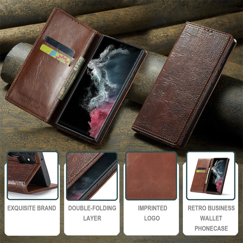 Magnetic Wallet Flip Case For iPhone 15 14 13 12 11 Pro Max mini XS 7 8 Plus Stand Card Slot Matte bark grain Leather Cover
Magnetic Wallet Flip Case For iPhone 15 14 13 12 11 Pro Max mini XS 7 8 Plus Stand Card Slot Matte bark grain Leather Cover