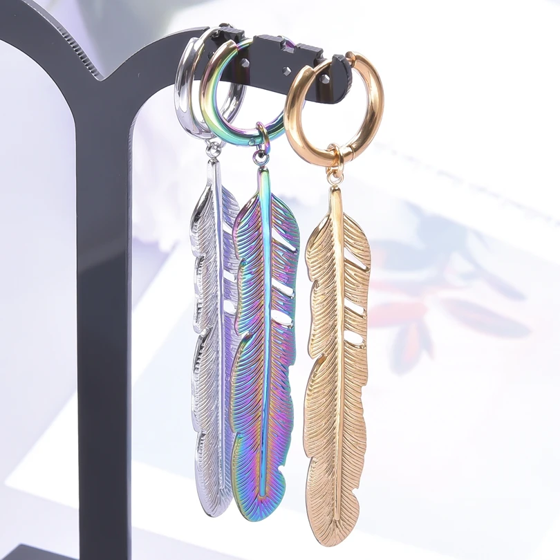 1/3Pair Silver Color Feather Animal Bird Wing Charms Earrings Stainless Steel Punk Party Jewelry For Women Men Gifts Crafts
1/3Pair Silver Color Feather Animal Bird Wing Charms Earrings Stainless Steel Punk Party Jewelry For Women Men Gifts Crafts