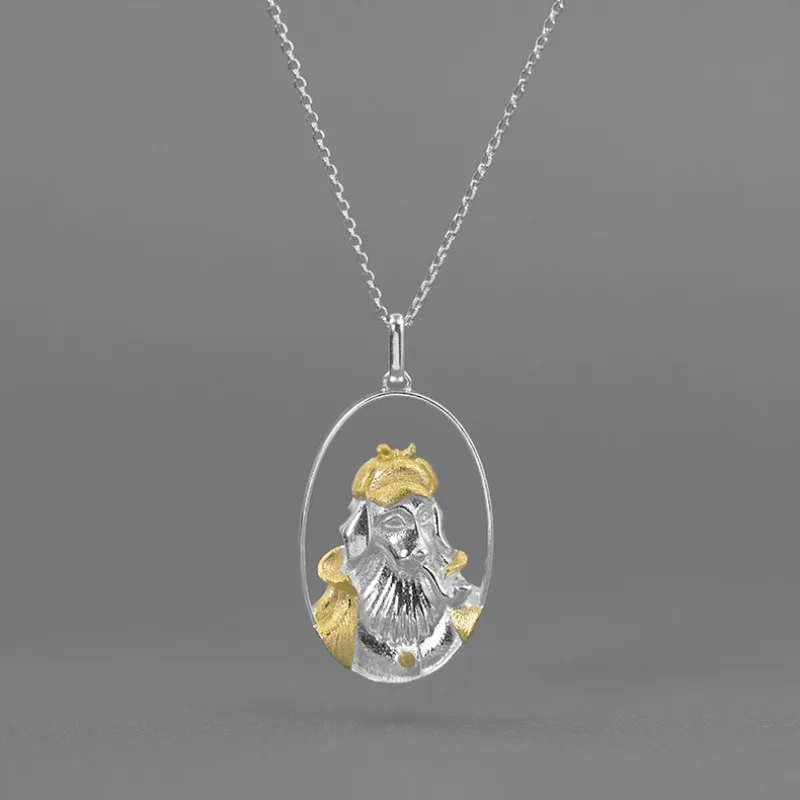 INATURE Cute Animal Golden Retriever 925 Sterling Silver Pet Dog Pendant Necklace For Women Gift
INATURE Cute Animal Golden Retriever 925 Sterling Silver Pet Dog Pendant Necklace For Women Gift