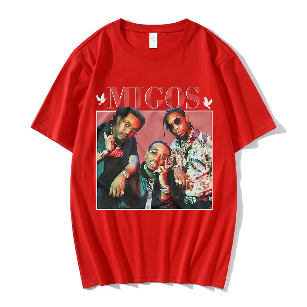 Rap Band Migos T-Shirt Men's Women's Gothic Tees Hipsters Graphic T Shirts Oversize Summer Short Sleeve Punk Fashion T Shirt
Rap Band Migos T-Shirt Men's Women's Gothic Tees Hipsters Graphic T Shirts Oversize Summer Short Sleeve Punk Fashion T Shirt