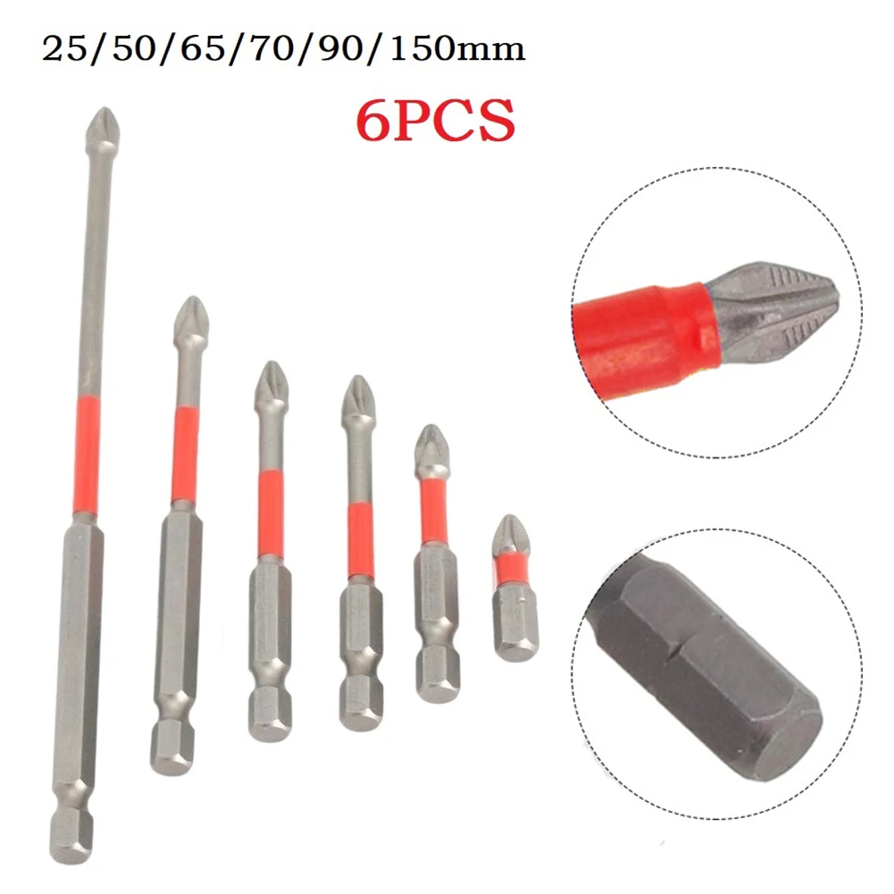 6PCS PH2 Magnetic Batch Head Cross Screwdriver Hardness Drill Bit Impact Screw 25/50/65/70/90/150mm Tool Accessories
6PCS PH2 Magnetic Batch Head Cross Screwdriver Hardness Drill Bit Impact Screw 25/50/65/70/90/150mm Tool Accessories