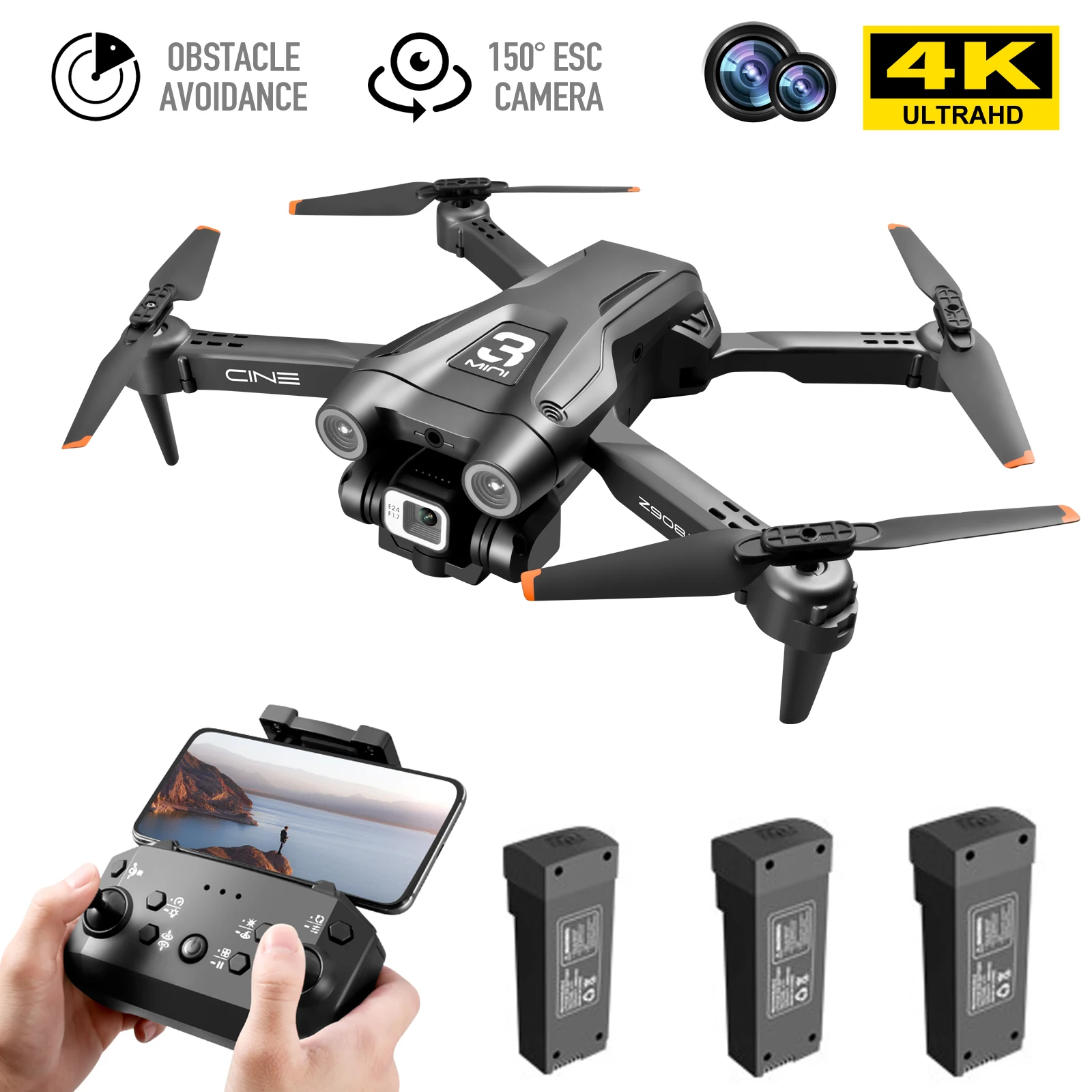Квадрокоптер Z908 Pro Rc 4k, профессиональный складной Радиоуправляемый вертолет с дистанционным управлением, обход препятствий, низкий заряд батареи, сигнализация, четыре оси, Wi-Fi, FPV
Квадрокоптер Z908 Pro Rc 4k, профессиональный складной Радиоуправляемый вертолет с дистанционным управлением, обход препятствий, низкий заряд батареи, сигнализация, четыре оси, Wi-Fi, FPV