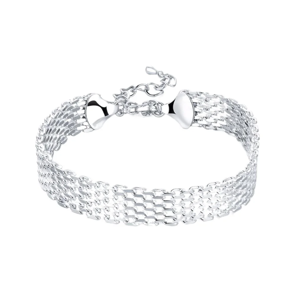 925 Sterling Silver Lucky Bracelets Cuff Charm Braided Bracelet Chain Bangle Women Ladies Girls Jewelry Gift Silber Pulseiras
925 Sterling Silver Lucky Bracelets Cuff Charm Braided Bracelet Chain Bangle Women Ladies Girls Jewelry Gift Silber Pulseiras