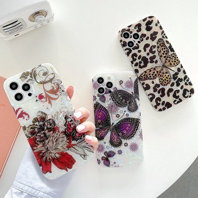 Fashion Butterfly Shell Texture Phone Case For iphone 11 12 13 Pro Max XS X XR Max 7 8 Plus SE 2020 Mini Bumper Back Cover
Fashion Butterfly Shell Texture Phone Case For iphone 11 12 13 Pro Max XS X XR Max 7 8 Plus SE 2020 Mini Bumper Back Cover