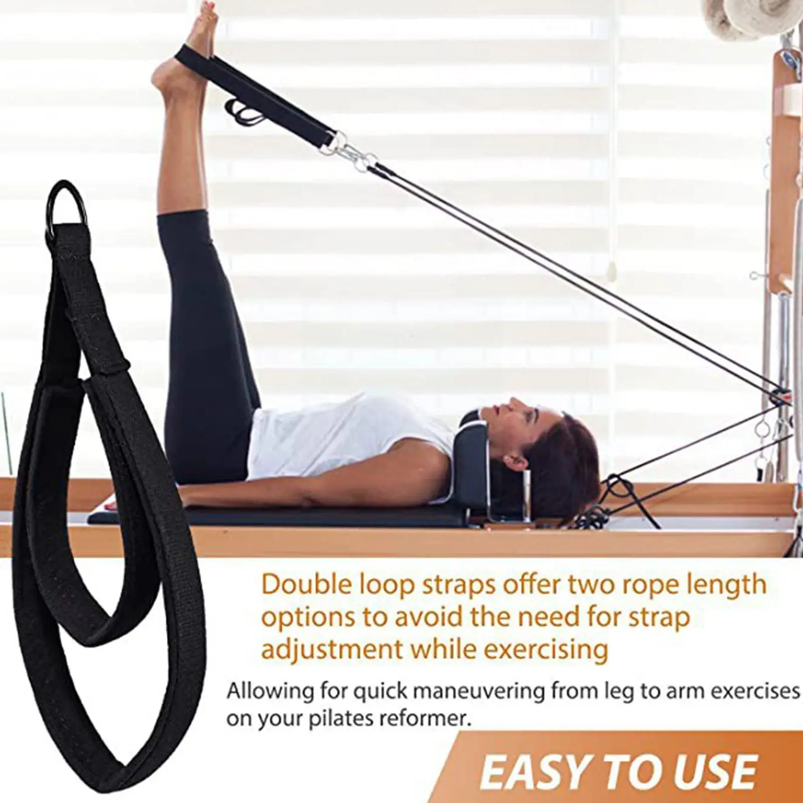 1 Pair Fashion Pilates Double Loop Straps Pilates Leg Straps Cotton Fracture-resistant Polyester K6m5
1 Pair Fashion Pilates Double Loop Straps Pilates Leg Straps Cotton Fracture-resistant Polyester K6m5