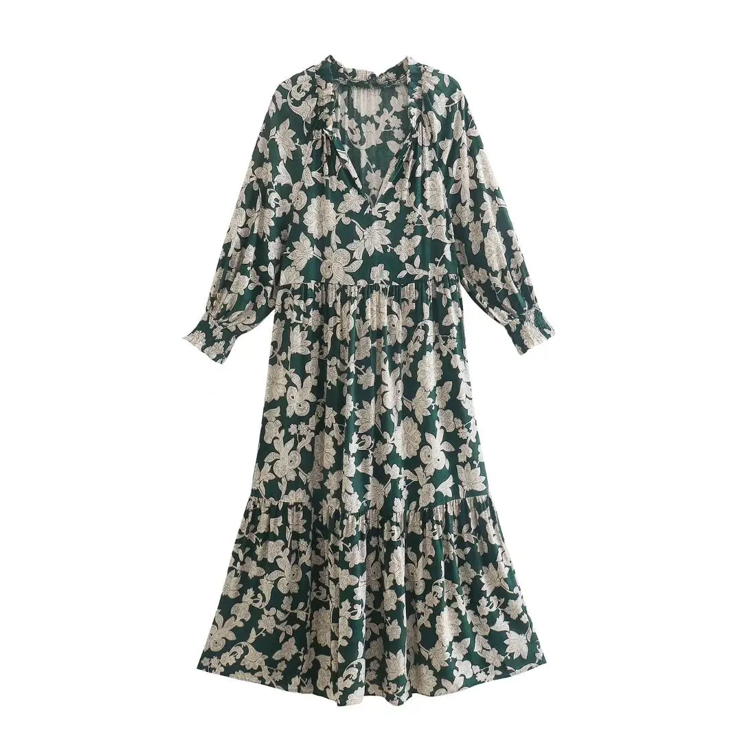 Spring 2022 Women Long Sleeve Loose Dress Sexy V Neck Print Ladies Casual Long Dress Vestidos OZZ1439
Spring 2022 Women Long Sleeve Loose Dress Sexy V Neck Print Ladies Casual Long Dress Vestidos OZZ1439