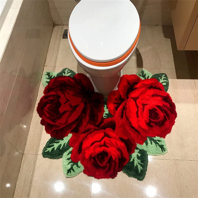 Creative Floor Mat Beautiful and Soft Rose Rug for Bathroom Doormat Funny Rose Rugs Living Room Rug for Stool New Arrival
Creative Floor Mat Beautiful and Soft Rose Rug for Bathroom Doormat Funny Rose Rugs Living Room Rug for Stool New Arrival