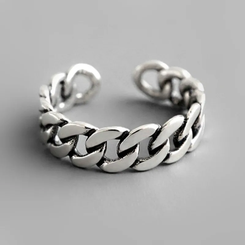 TULX Retro Silver Color Chain Link Rings for Women Men Vintage Gothic Hip Hop Ring Antique Finger Jewelry Accessory 
TULX Retro Silver Color Chain Link Rings for Women Men Vintage Gothic Hip Hop Ring Antique Finger Jewelry Accessory