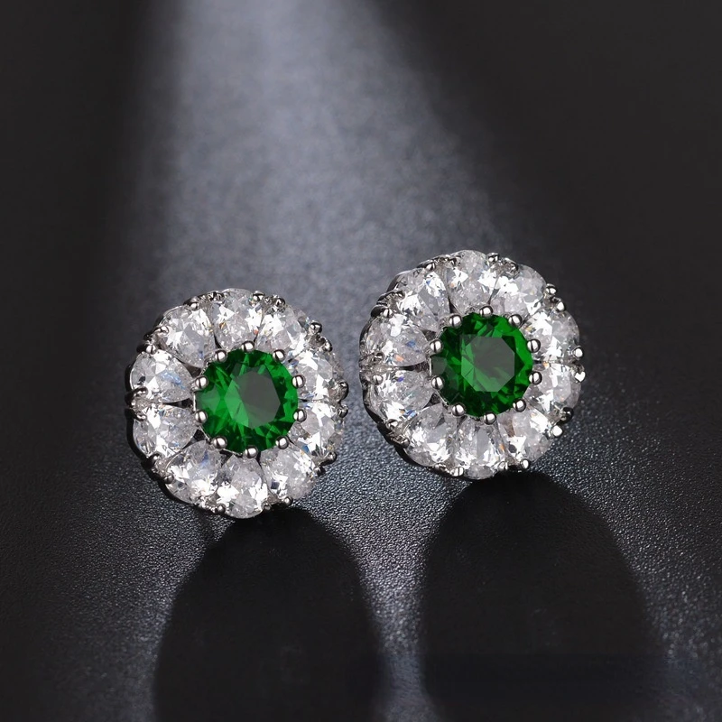 Silver Color Earrings with Green Cubic Flower Water Drop Earrings for Women Exquisite Fashion Female Accessories Fashion Wear
Silver Color Earrings with Green Cubic Flower Water Drop Earrings for Women Exquisite Fashion Female Accessories Fashion Wear