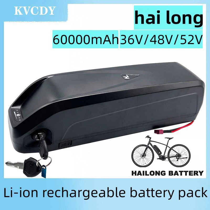 Electric Bike Battery Hailong KVCDY 21700 cellCells Pack 36V and 48V 40Ah 50Ah 52V 40Ah50Ah Powerful Bicycle Lithium Battery
Electric Bike Battery Hailong KVCDY 21700 cellCells Pack 36V and 48V 40Ah 50Ah 52V 40Ah50Ah Powerful Bicycle Lithium Battery