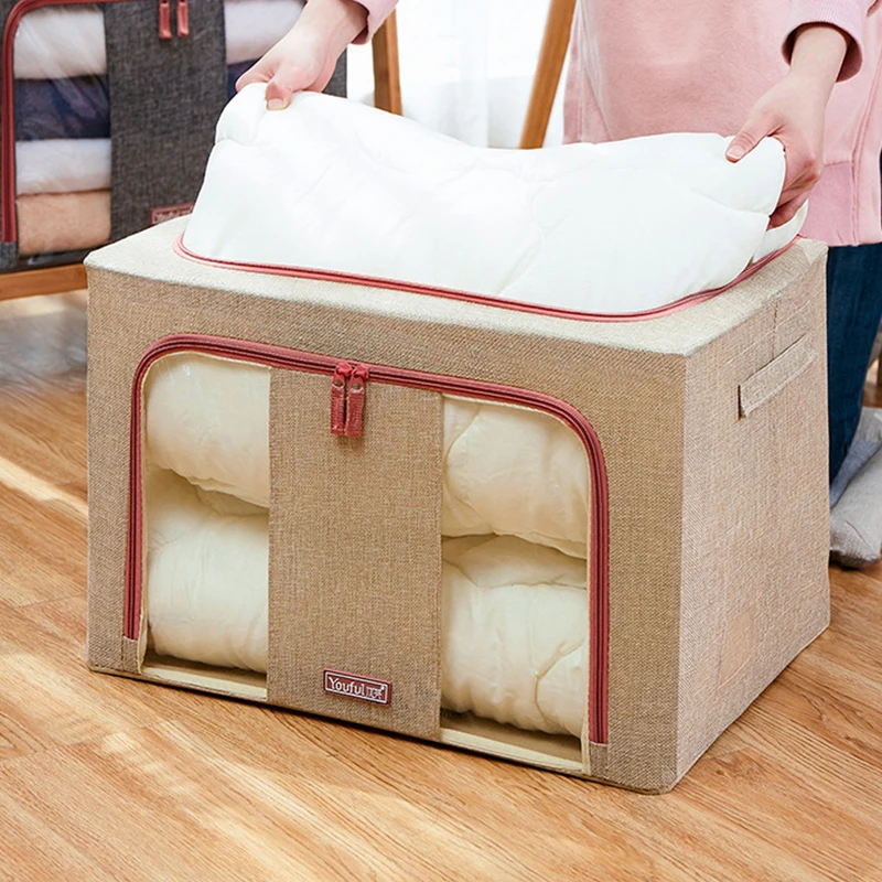 1Pcs Visual Window Cotton Linen Storage Box Steel Frame Waterproof Zipper Clothes Socks Underwear Toys Household Organizer Case
1Pcs Visual Window Cotton Linen Storage Box Steel Frame Waterproof Zipper Clothes Socks Underwear Toys Household Organizer Case
