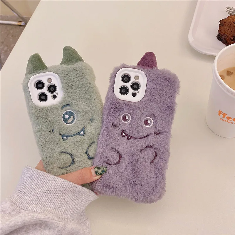 For iPhone 13 12 11Promax 7 8plus x xr xs max cute little monster plush design mobile phone box personalized design Korean style
For iPhone 13 12 11Promax 7 8plus x xr xs max cute little monster plush design mobile phone box personalized design Korean style
