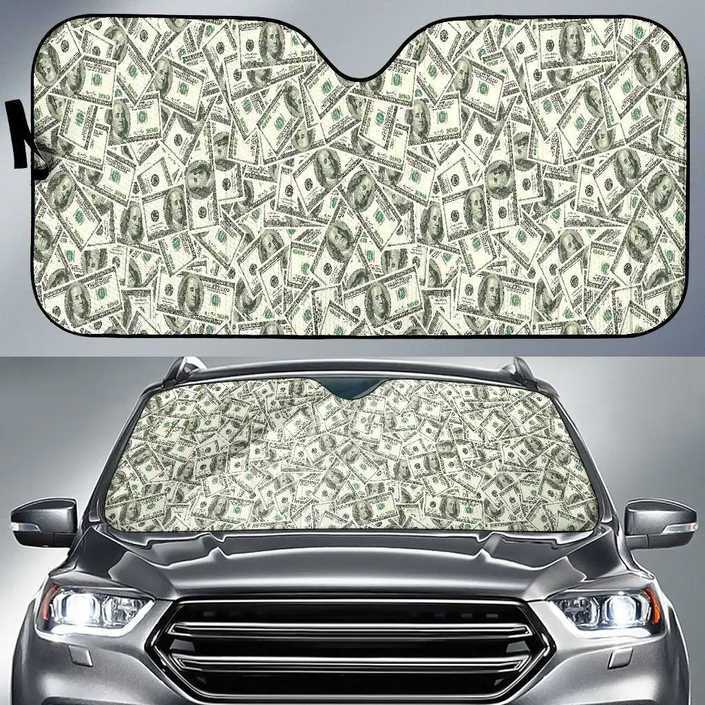 Dollar Money Pattern Print Auto Sun Shade Car Windshield Window Cover Sunshade
Dollar Money Pattern Print Auto Sun Shade Car Windshield Window Cover Sunshade