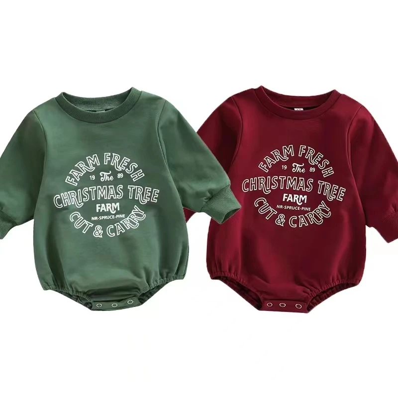 New Baby Christmas Outfit Boy Girl Letter Printed Sweatshirt Romper Bubble Long Sleeve Cotton Bodysuits Jumpsuits Xmas Clothes
New Baby Christmas Outfit Boy Girl Letter Printed Sweatshirt Romper Bubble Long Sleeve Cotton Bodysuits Jumpsuits Xmas Clothes