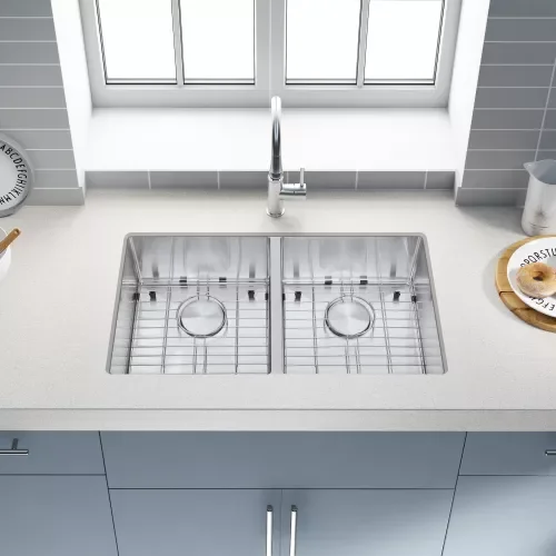 Double sink 304 high quality stainless steel double bowl handmade kitchen sink 32 x 18 x 9 inches
Double sink 304 high quality stainless steel double bowl handmade kitchen sink 32 x 18 x 9 inches