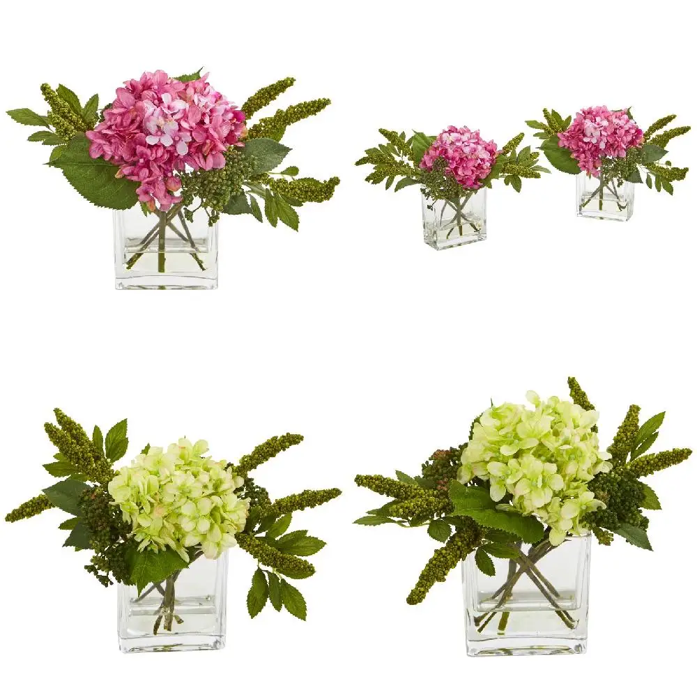 Adorable 2-Piece Set of Pink Artificial Arrangement in Vases for Lovely Home Decorations.
Adorable 2-Piece Set of Pink Artificial Arrangement in Vases for Lovely Home Decorations.