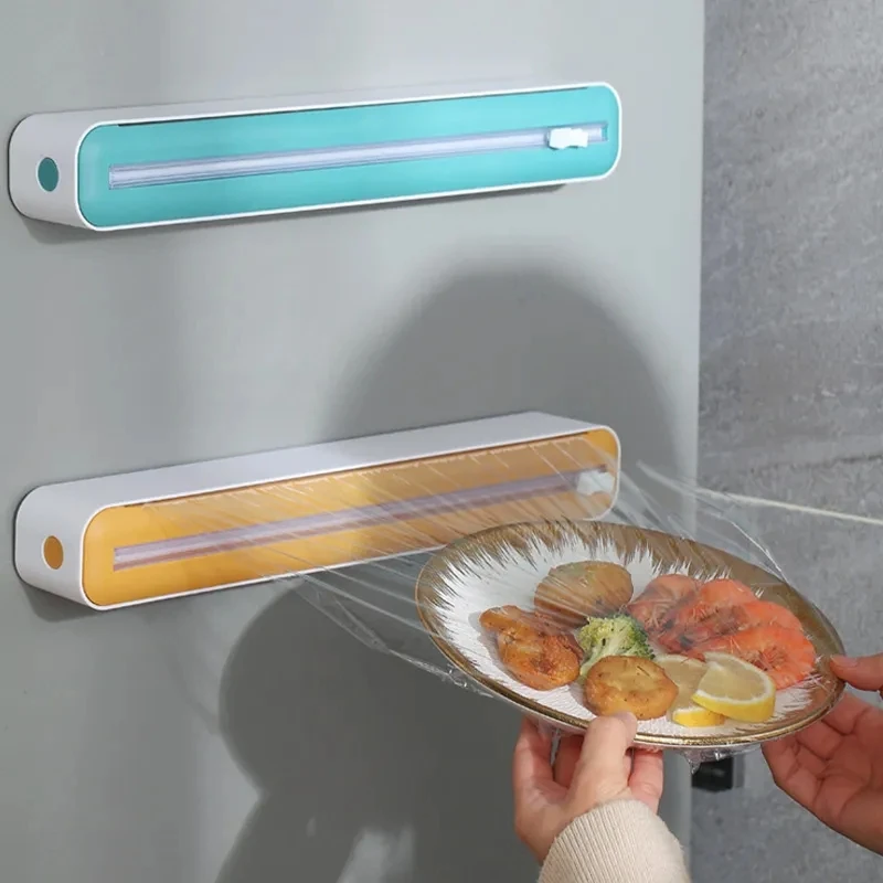 Plastic Wrap Dispenser Household Cling Film Cutter Cling Kitchen Food Wrap Dispenser Cutter Kitchen Tool Magnetic Cutting Box
Plastic Wrap Dispenser Household Cling Film Cutter Cling Kitchen Food Wrap Dispenser Cutter Kitchen Tool Magnetic Cutting Box