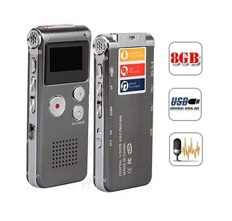 

Professional 8GB 650Hr Digital Audio/Sound/Voice Recorder Dictaphone MP3 Player Digital USB Recording Pen Flash Drive Disk Pen