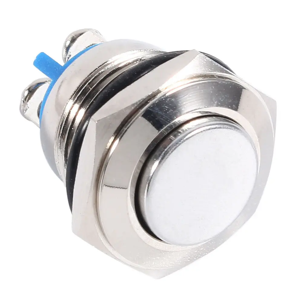 12V 16mm Metal Waterproof Push Button Momentary On Off Horn Start Nickel-Plated Brass Button Switch For Circuit Control
12V 16mm Metal Waterproof Push Button Momentary On Off Horn Start Nickel-Plated Brass Button Switch For Circuit Control