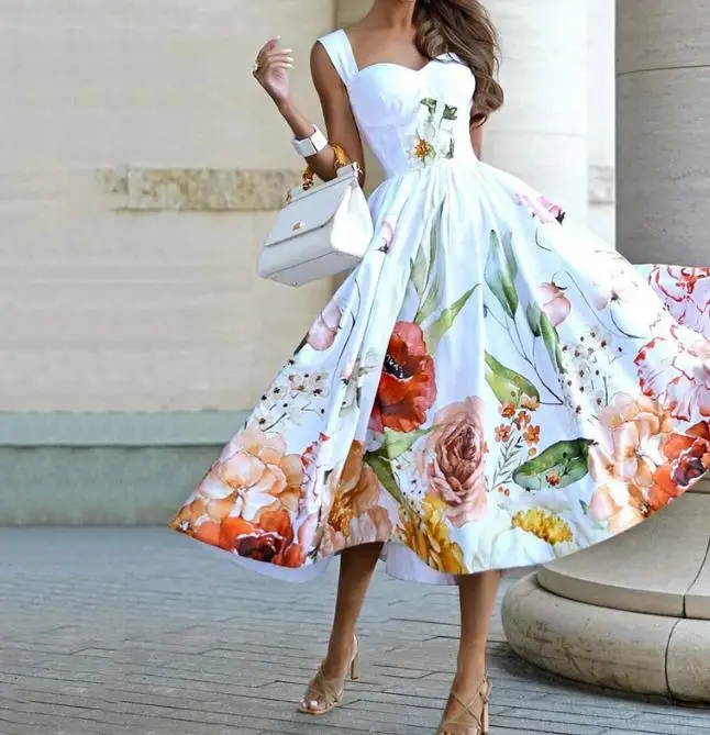 Dresses Women 2023 Summer Fashion Party New Strap Sleeveless Square Neck Loose Fitting Sweet Elegant Dress Female Clothing
Dresses Women 2023 Summer Fashion Party New Strap Sleeveless Square Neck Loose Fitting Sweet Elegant Dress Female Clothing