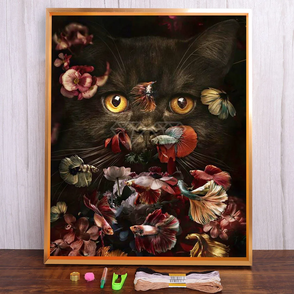 Flower Animal Fox Wolf Cat Tiger Printed Water-Soluble Canvas 11CT Cross-Stitch Set Embroidery DMC Threads Stamped
Flower Animal Fox Wolf Cat Tiger Printed Water-Soluble Canvas 11CT Cross-Stitch Set Embroidery DMC Threads Stamped