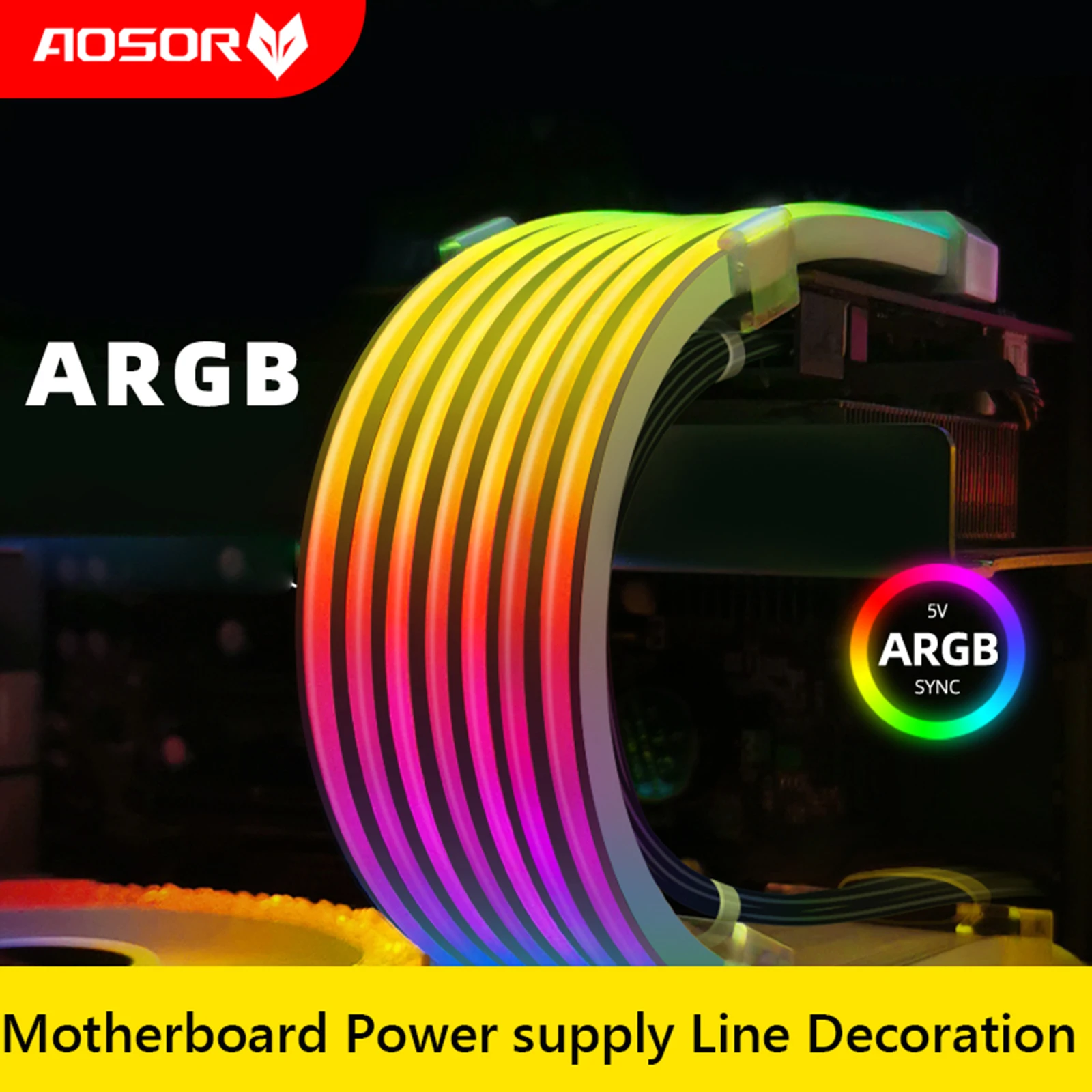 COOLMOON AOSOR AL200 Lamp Tape PC Backlight Flexible Lamp Strip 5V ARGB Aura Sync Widening Bendable Multifunctional DIY for Case
COOLMOON AOSOR AL200 Lamp Tape PC Backlight Flexible Lamp Strip 5V ARGB Aura Sync Widening Bendable Multifunctional DIY for Case