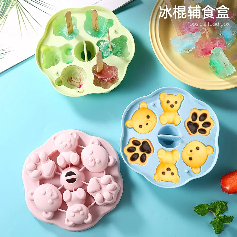 Bear Ice Cube Ice Cream Mold Household Silicone Ice Tray Ice Ball Coffee Spherical Frozen Ice Box Popsicle Popsicle with Cover
Bear Ice Cube Ice Cream Mold Household Silicone Ice Tray Ice Ball Coffee Spherical Frozen Ice Box Popsicle Popsicle with Cover