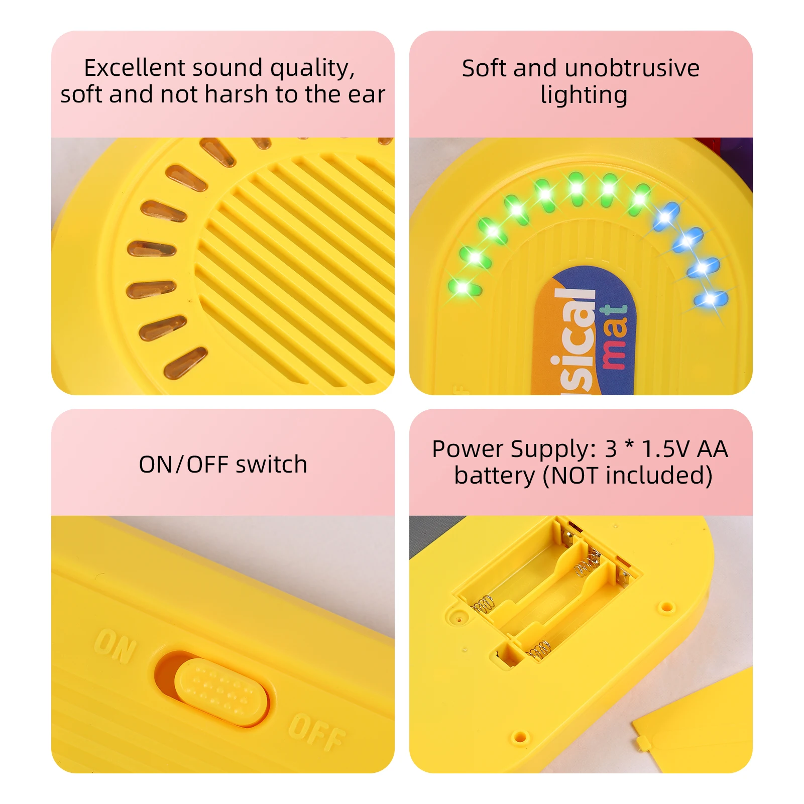 Musical Mat Piano Keyboard & Drum Mat with 2 Sticks Musical Play Mat Volume Adjustable Toys Gifts for Children Kids Toddlers
Musical Mat Piano Keyboard & Drum Mat with 2 Sticks Musical Play Mat Volume Adjustable Toys Gifts for Children Kids Toddlers