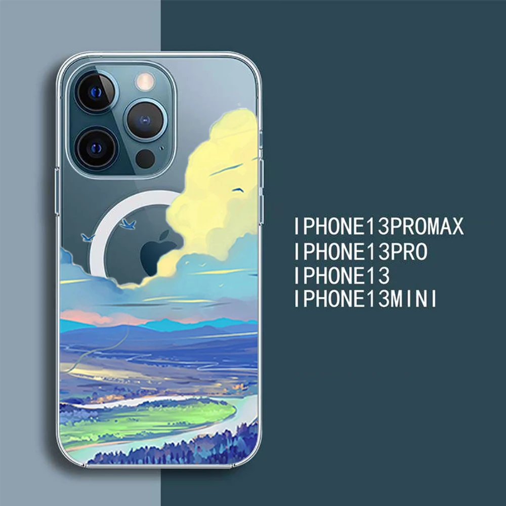 Super Magnetic MagSafe Retro Mountain Sunrise Design Phone Case for Iphone 13 12 Pro Max Mini landscape hand painting
Super Magnetic MagSafe Retro Mountain Sunrise Design Phone Case for Iphone 13 12 Pro Max Mini landscape hand painting