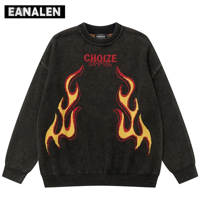 Harajuku Vintage Flame Graphic Sweater Men's Winter Oversized Jumper Knitted Pullover Gothic Rock Grandpa Ugly Sweater Women's
Harajuku Vintage Flame Graphic Sweater Men's Winter Oversized Jumper Knitted Pullover Gothic Rock Grandpa Ugly Sweater Women's
