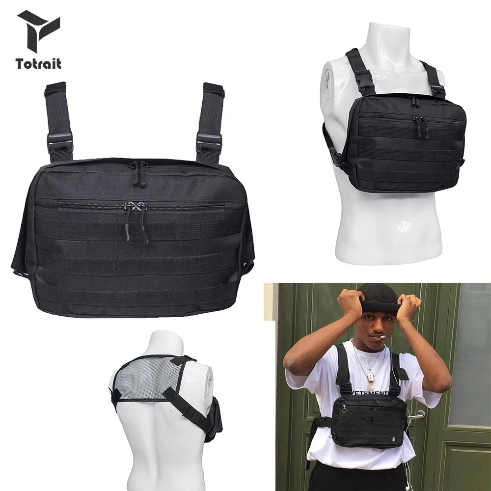 New TOtrait High Quality Heavy Duty Molle Chest Rig Radio Chest Harness Front Pack Pouch Hip Hop Streetwear Pouch Hunting Bags 
New TOtrait High Quality Heavy Duty Molle Chest Rig Radio Chest Harness Front Pack Pouch Hip Hop Streetwear Pouch Hunting Bags