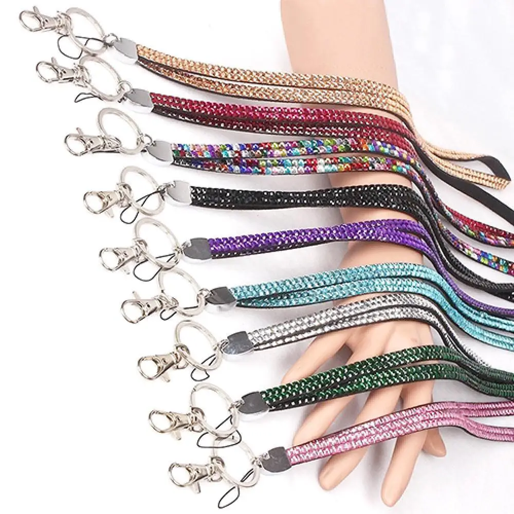 Luxury Rhinestone Bling Shiny Custom Lanyard ID Badge Cellphone Key Holder Ring
Luxury Rhinestone Bling Shiny Custom Lanyard ID Badge Cellphone Key Holder Ring