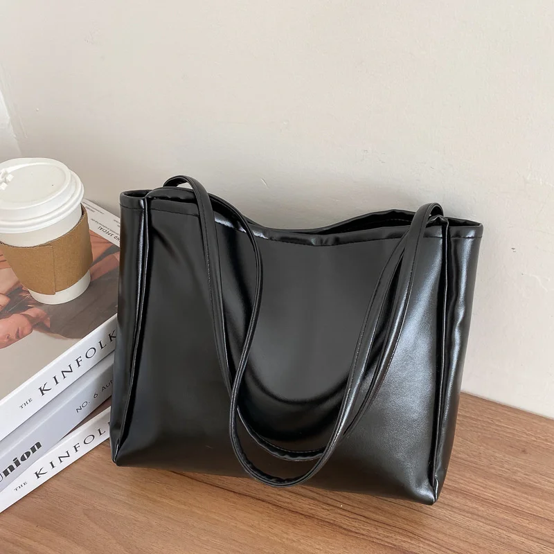 

Женские сумки, модные вместительные сумки-тоуты из искусственной кожи, дизайнерская сумка через плечо с двумя ремешками, женская сумка для покупок